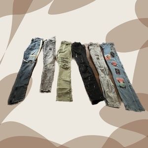 Graphic Distressed Mens' Jeans
